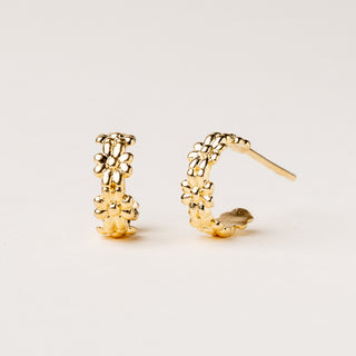 Orecchini fiore medi oro donna elegante – gioiello raffinato luxury