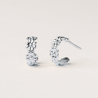 Orecchini fiore medi Argento donna elegante – gioiello raffinato luxury