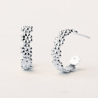 Orecchini fiore grandi Argento donna elegante – gioiello raffinato luxury