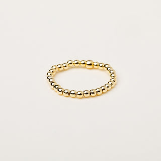 Anello elasticizzato oro sfere minimal elegante regolabile