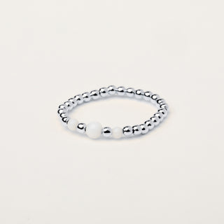 Anello elastico pietre Argento donna elegante – gioiello raffinato luxury