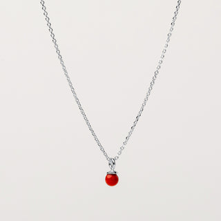 Collana argento  con pietra sintetica elegante 40+4 cm