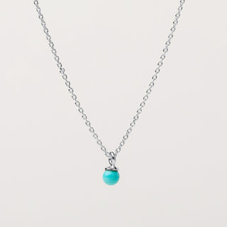 Collana argento  con pietra sintetica elegante 40+4 cm
