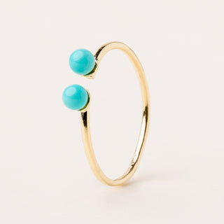 Anello regolabile argento placcato oro pietra sintetica elegante