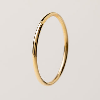 Anello argento placcato oro minimal lucido elegante