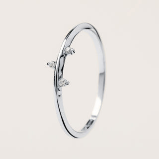 Anello argento  zirconi delicato elegante