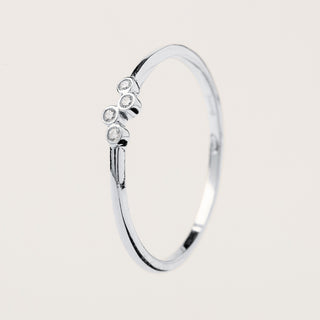Anello argento  zirconi design raffinato