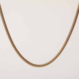 Collana argento placcato oro maglia elegante 36+3 cm