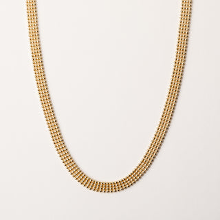 Collana argento placcato oro lunga maglia elegante