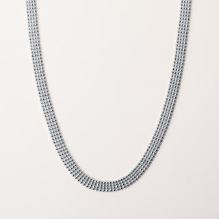 Collana argento  lunga maglia elegante