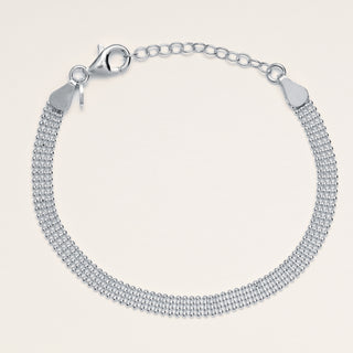 Bracciale argento  minimal elegante 15.5 cm
