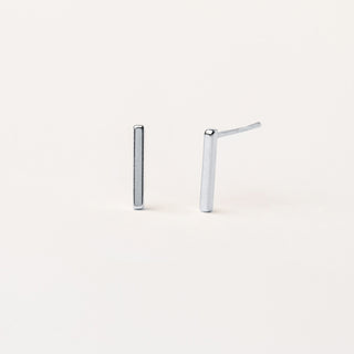 orecchini donna Argento barra corta minimal | gioiello elegante minimal in Argento