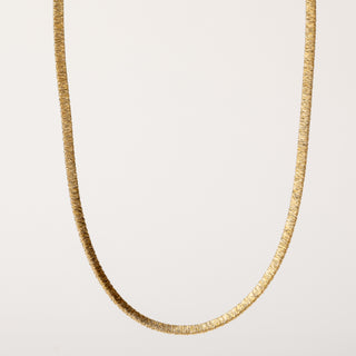 Collana statement semirigida oro donna effetto seta 38+3 cm