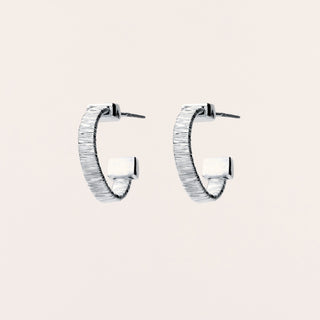 Orecchini cerchio piccoli Argento donna 1,5 cm design geometrico