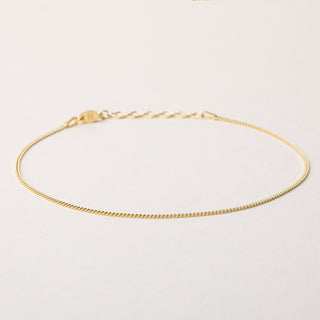 Cavigliera groumette sottile oro donna 22,5+3 cm