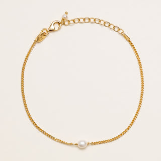 Bracciale minimal perla oro elegante donna