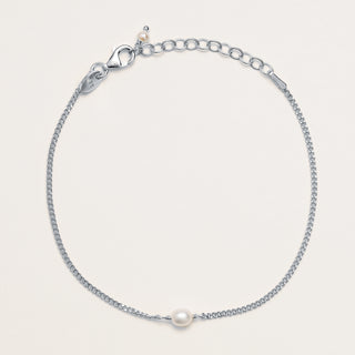 Bracciale minimal perla Argento elegante donna