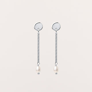 Orecchini pendenti perla Argento eleganti donna