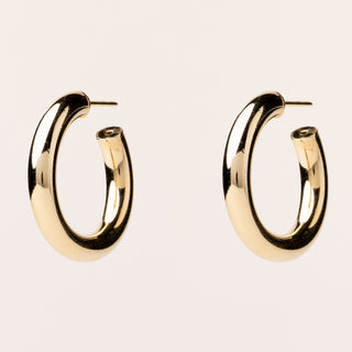 Orecchini cerchio oro statement eleganti donna