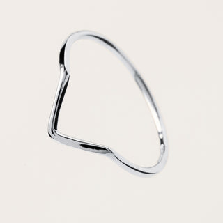 Anello V Argento minimal elegante geometrico donna