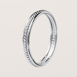 Anello intreccio centrale Argento elegante simbolico