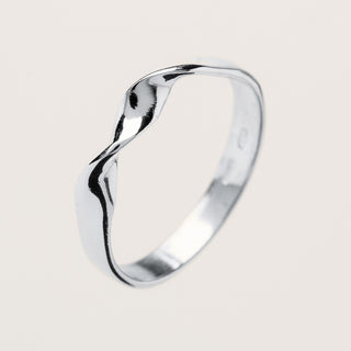 Anello intrecciato Argento luminoso elegante donna