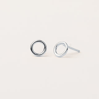Orecchini lobo cerchio Argento minimal eleganti