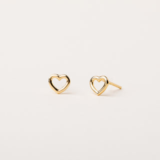 Orecchini lobo cuore oro eleganti donna