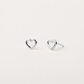 Orecchini lobo cuore Argento eleganti donna