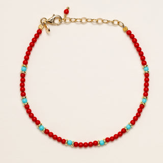 Bracciale pietre sintetiche turchese estate