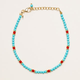 Bracciale pietre sintetiche turchese estate