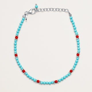 Bracciale pietre sintetiche turchese estate