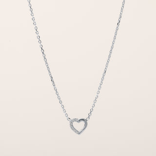 Collana cuore zirconi Argento romantica