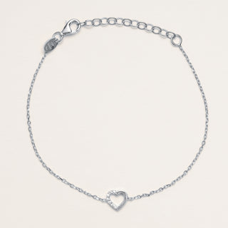 Bracciale cuore zirconi Argento elegante
