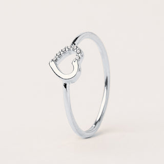 Anello cuore zirconi Argento delicato