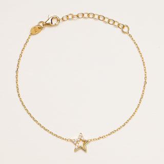 Bracciale stella zirconi oro raffinato