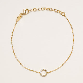 Bracciale cerchio zirconi oro raffinato