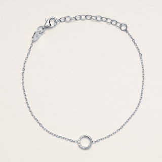 Bracciale cerchio zirconi Argento raffinato