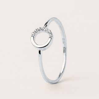 Anello cerchio zirconi Argento elegante