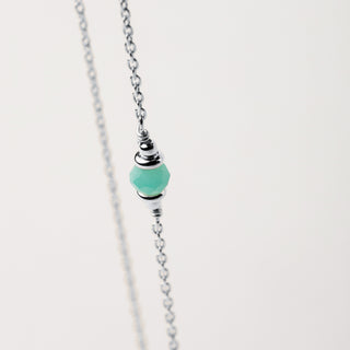 Collana pietra naturale Argento - minimal elegante