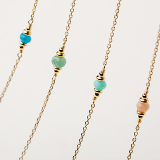 Collana pietra naturale Argento - minimal elegante