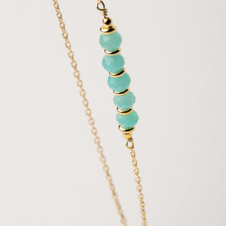 Collana oro con pietre naturali