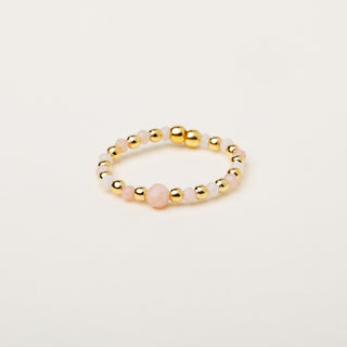 Anello regolabile oro con pietra naturale