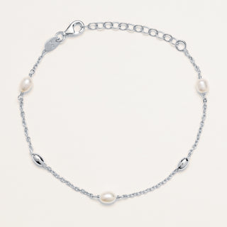 Bracciale Argento perle naturali elegante polso donna