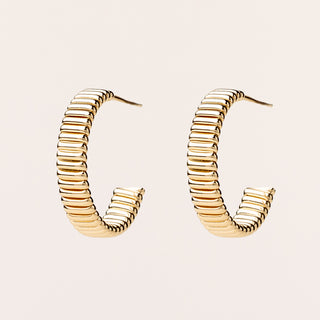 Orecchini cerchio oro statement eleganti piccoli