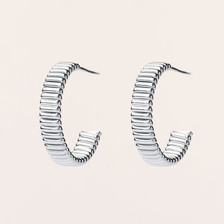 Orecchini cerchio Argento statement eleganti piccoli