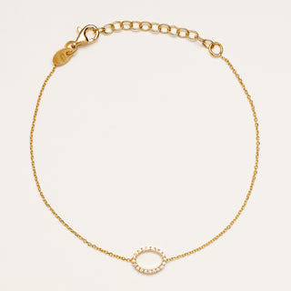 Bracciale oro zirconi ovale elegante luxury