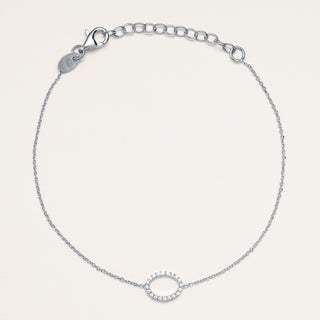 Bracciale Argento zirconi ovale elegante luxury