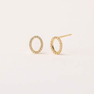 Orecchini lobo oro zirconi eleganti luxury
