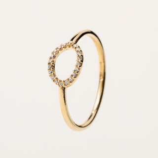 Anello oro zirconi cerchio elegante luxury